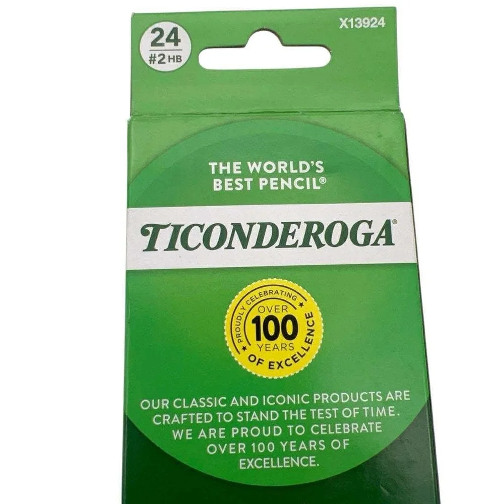 Ticonderoga 24 Count‎ Pencils #2 HB Unsharpened The World's Best Pencil